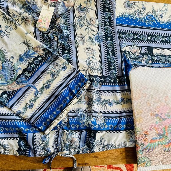 Johnny Was - NEW! 100% Silk Revive Jacky Top in Multi SIZE M - Picture 5 of 5